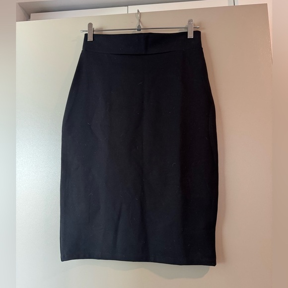 Black Pencil Skirt | Classic Work Office Midi Stretch 🖤 - Picture 8 of 11